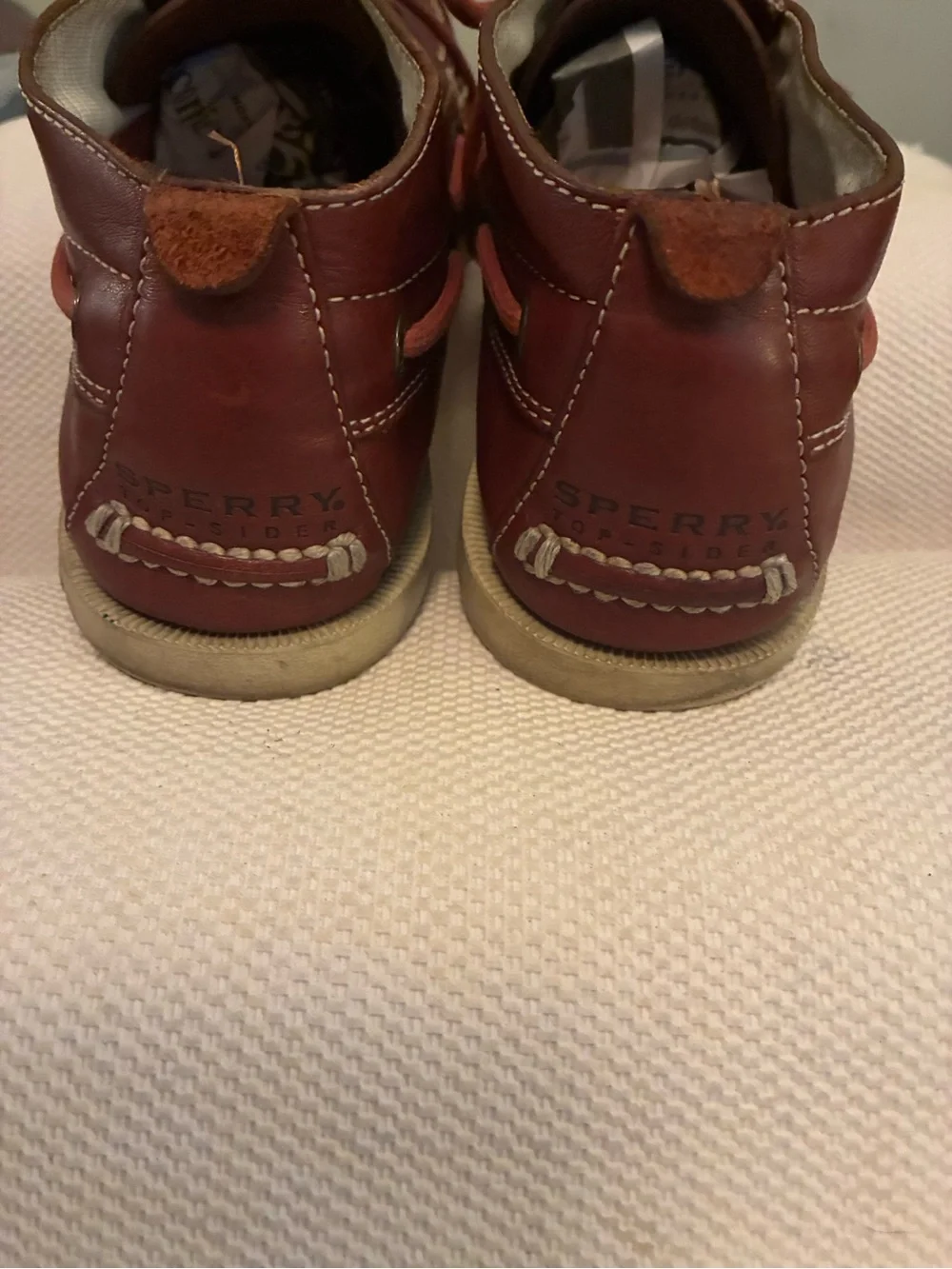 Clarks Men's Leather Boat Shoes in Reddish Brown-Size 9.5